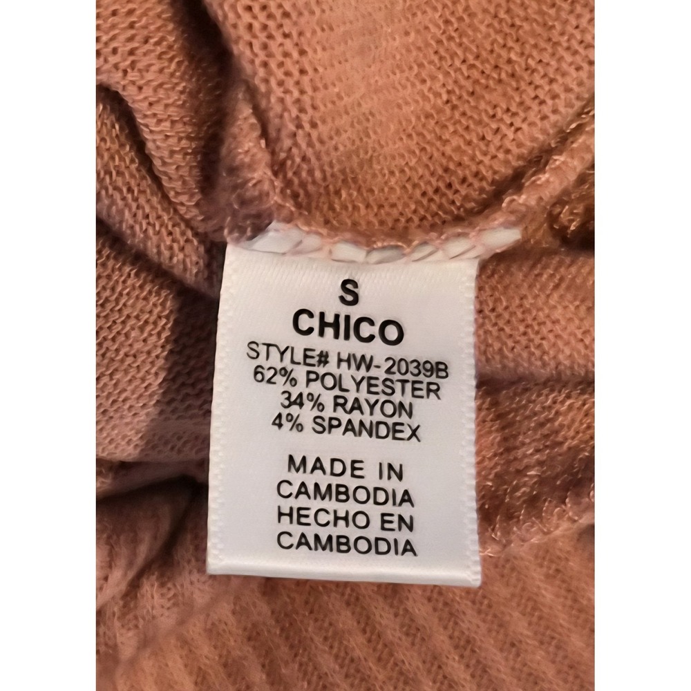 Zenana Outfitters V-neck Cardigan Long Sleeve Ribbed Hem Snap Buttons Coral SM - Picture 4 of 6